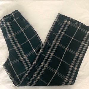 Dark green plaid pants